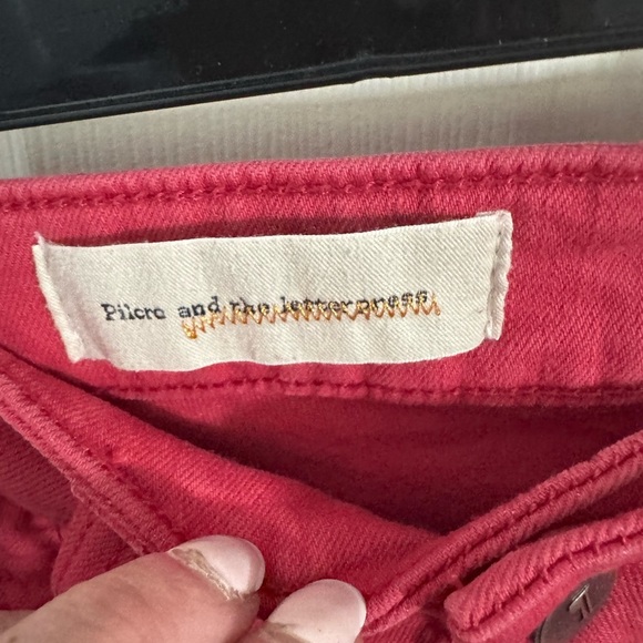 Pilcro & The Letterpress Stet Skinny Jeans Rust Mid Rise Anthropologie Womens 27 - Picture 5 of 15